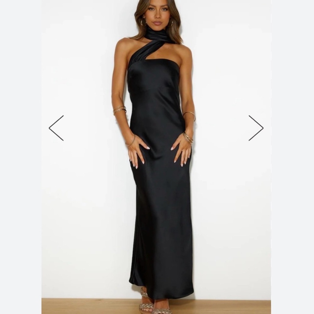 Worn once Hello Molly satin black dress